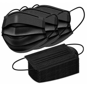 Black 3-Layer Disposable Face Mask Black 3-Layer Disposable Face Mask